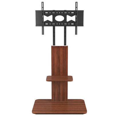 32"-65" Tv Floor Stand Adjustable Corner Tv Mount Bracket With Sturdy Wood Base