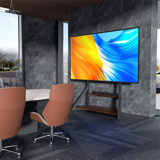 Reinforced Metal 40-100" Tv Floor Stand 2 Tier Shelf Tv Mount Adjustable Height - Image 3