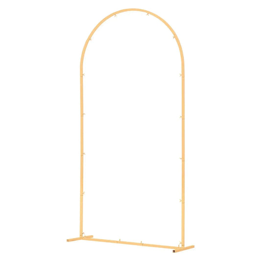 Arch Backdrop Stand, 2 x 1 m, Stable Structure, Easy Assembly, 1 Set Gold Metal Arch Backdrop Stand for Wedding