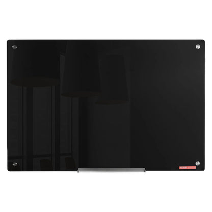 Magnetic Glass Whiteboard 36 x 24 Inch Frameless Dry Erase Board Wall Mounted White Glass Board with Marker Tray Eraser and 2 Markers Black - Image 3