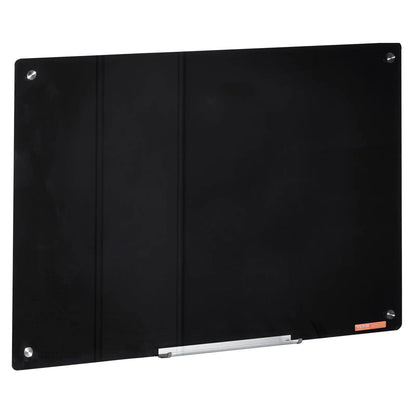 Magnetic Glass Whiteboard 36 x 24 Inch Frameless Dry Erase Board Wall Mounted White Glass Board with Marker Tray Eraser and 2 Markers Black - Image 4