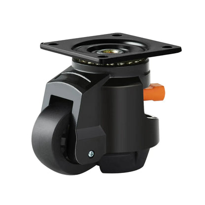 Leveling Casters, Set of 4, 1000 kg Total Load Capacity, 63.5 mm, 360 Degree Swivel Caster Wheels, Machine