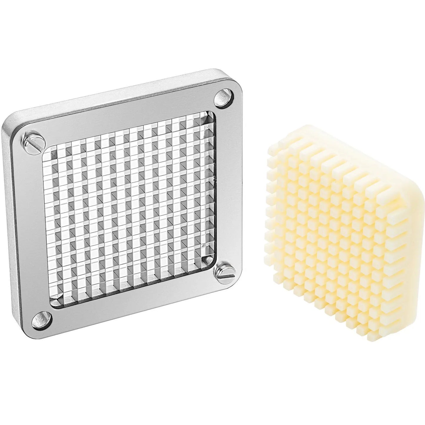 3 Pack 1/4 Inch Replacement Chopper Blade Assembly with 6 Extra Blades Stainless Steel French Fry Cutter Dicer Parts and Push Block for Potatoes Onions Carrots Cucumbers Mushrooms - Image 2