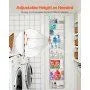 9-Tier Over-the-Door Pantry Storage Organizer, Heavy-Duty Steel Hanging Spice Rack with Adjustable Shelves, for Kitchen, Laundry Room & Bathroom, White - Image 3
