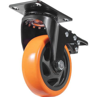 Caster Wheels, 101.6 mm Swivel Plate Casters, Set of 4, Heavy Duty 159 kg Load Capacity Per Caster - Image 2
