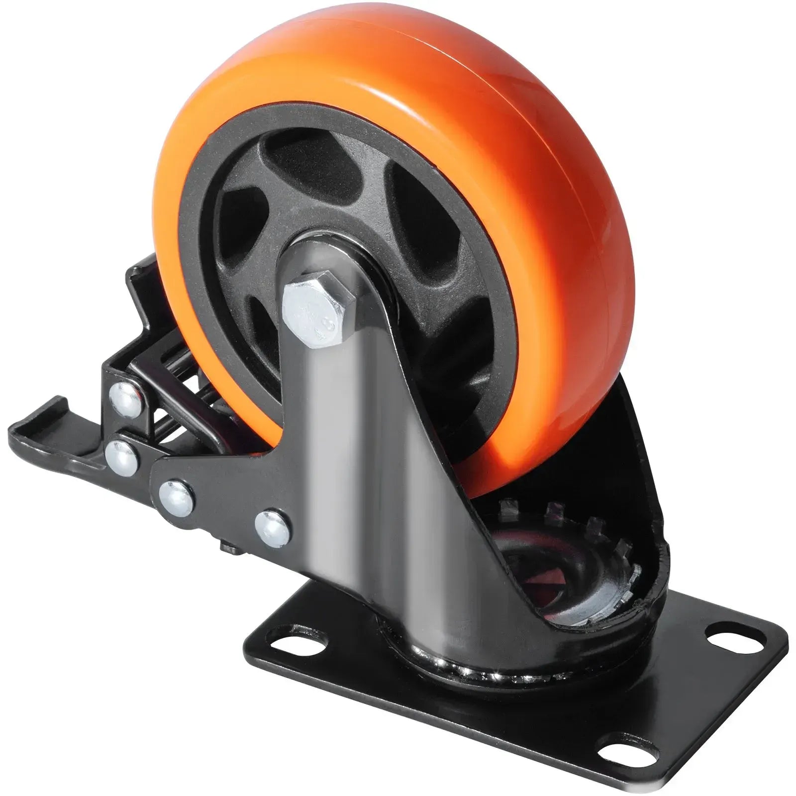 Caster Wheels, 101.6 mm Swivel Plate Casters, Set of 4, Heavy Duty 159 kg Load Capacity Per Caster - Image 3