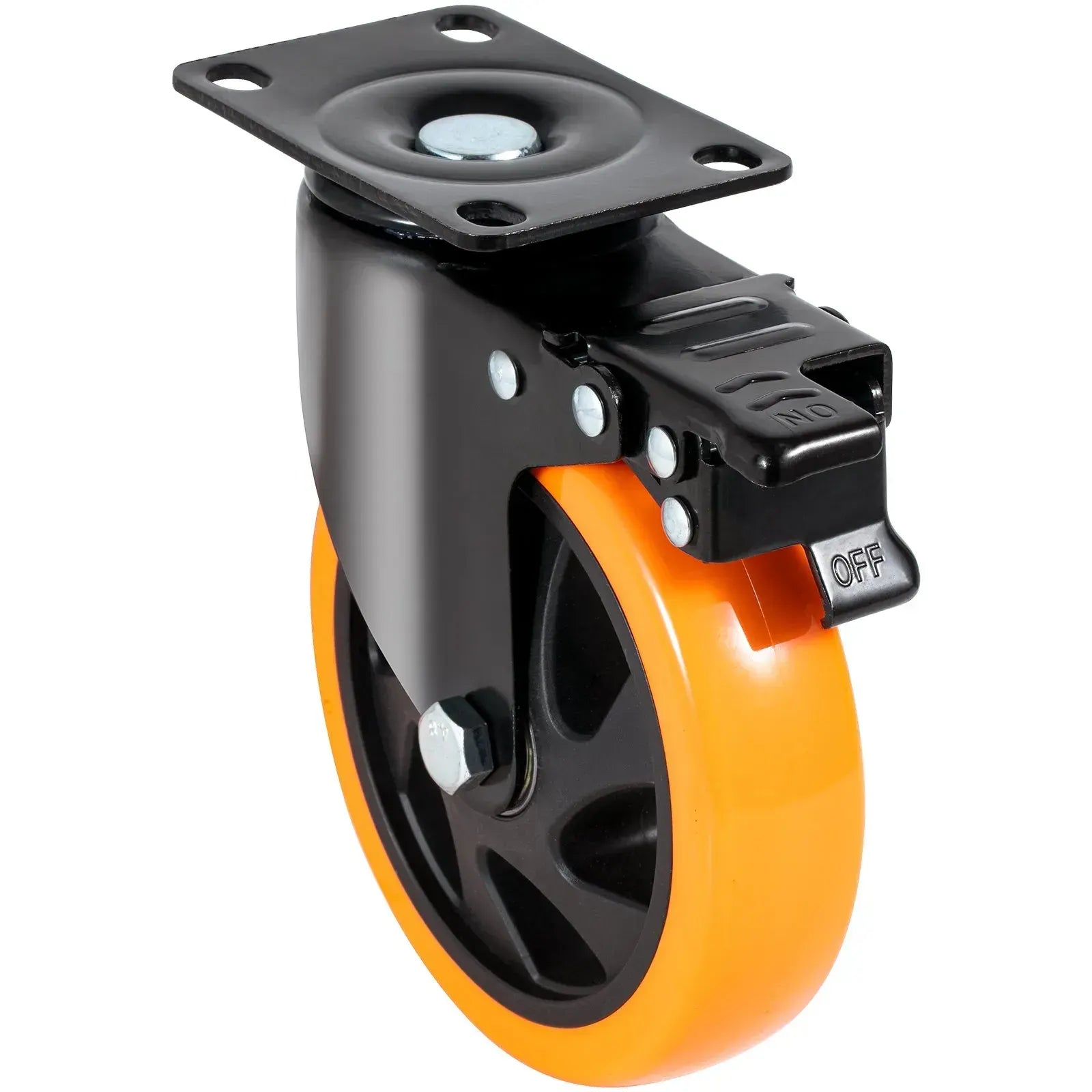 Caster Wheels, 127 mm Swivel Plate Casters, Set of 4, Heavy Duty 204 kg Load Capacity Per Caster - Image 2