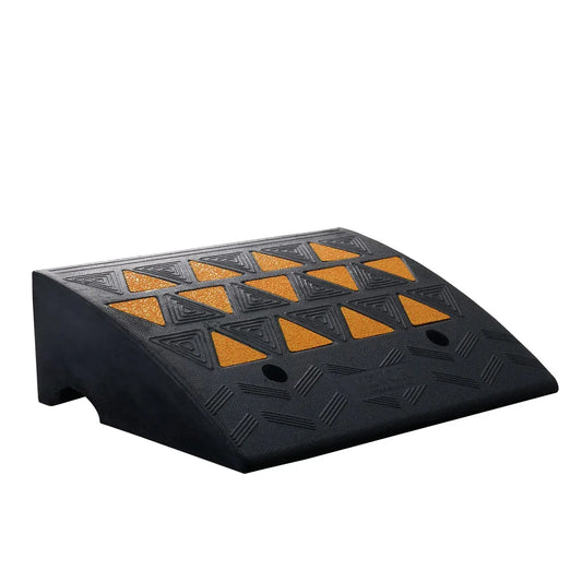 Rubber Curb Ramp 15.2 cm Rise Height Sidewalk Curb Ramp, 37 cm Width 49.1 cm Length Driveway Ramp for Curb, Buses, Bikes