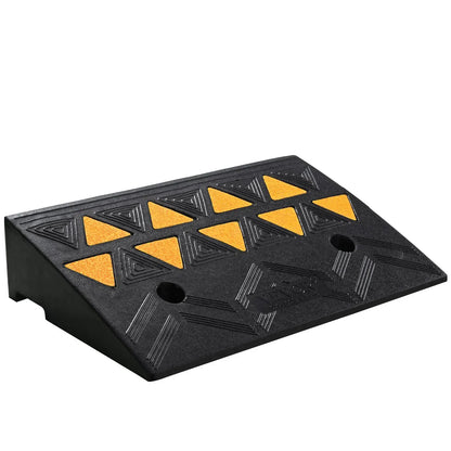 Rubber Curb Ramp 10.8 cm Rise Height Sidewalk Curb Ramp, 30 cm Width 50 cm Length Driveway Ramp for Curb, Trucks, Bikes