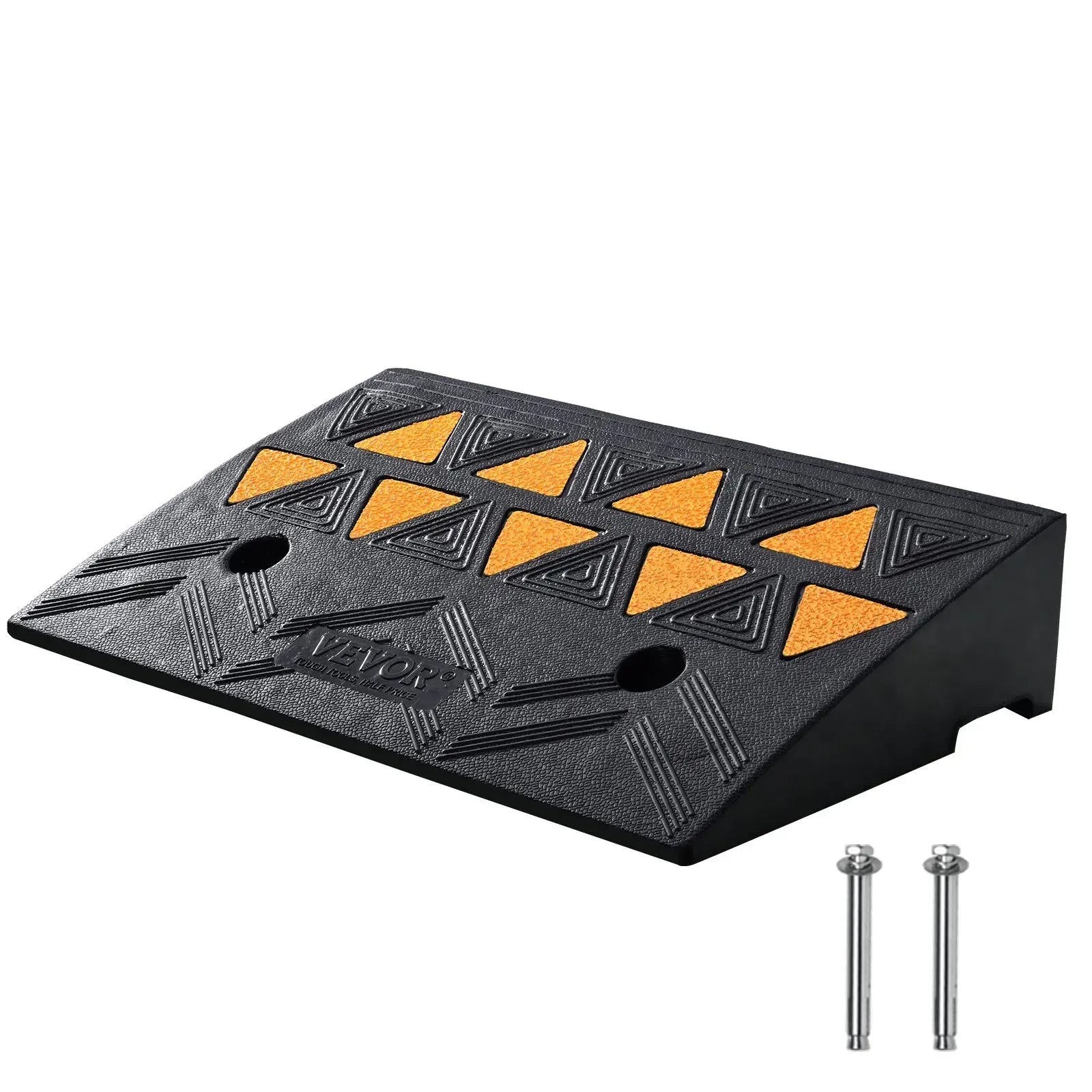 Rubber Curb Ramp 10.8 cm Rise Height Sidewalk Curb Ramp, 30 cm Width 50 cm Length Driveway Ramp for Curb, Trucks, Bikes - Image 2