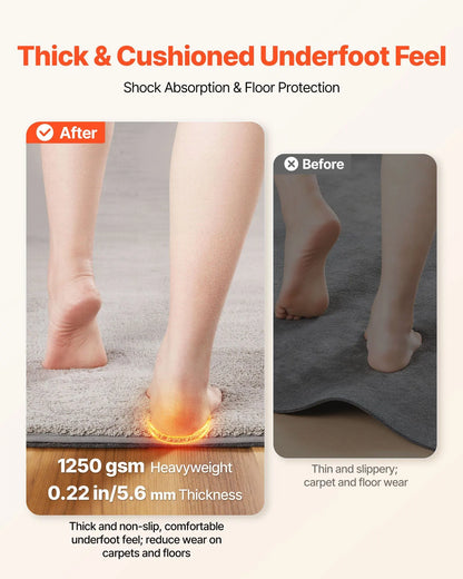 Rug Pad 0.91 x 1.52 m, Non-slip Carpet Area Pad, Rug Mat Padding with Dual Surface Felt Cushion & Rubber Gripper, Hardwood Floor Protection for All Floors, Finishes, Keeps Carpets in Place - Image 3