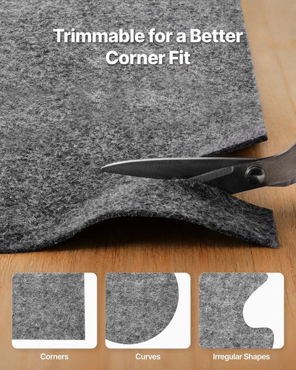 Rug Pad 0.91 x 1.52 m, Non-slip Carpet Area Pad, Rug Mat Padding with Dual Surface Felt Cushion & Rubber Gripper, Hardwood Floor Protection for All Floors, Finishes, Keeps Carpets in Place - Image 5