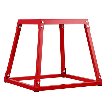 Plyometric Jump Box, 18 Inch Plyo Box, Steel Plyometric Platform and Jumping Agility Box, Red - Image 2