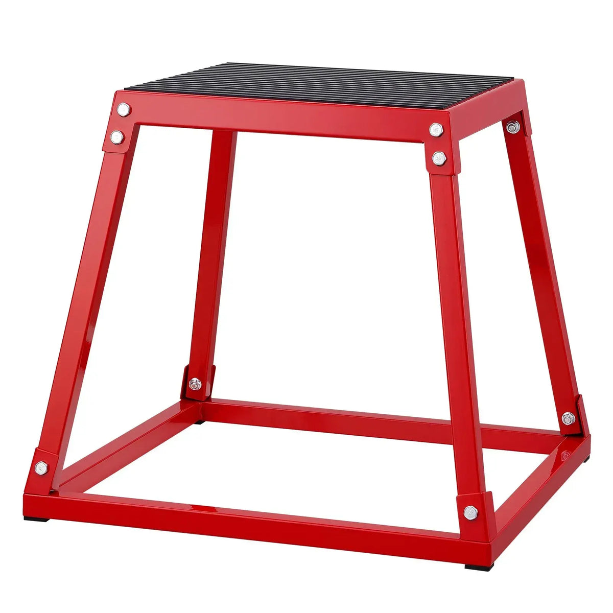 Plyometric Jump Box, 18 Inch Plyo Box, Steel Plyometric Platform and Jumping Agility Box, Red - Image 4