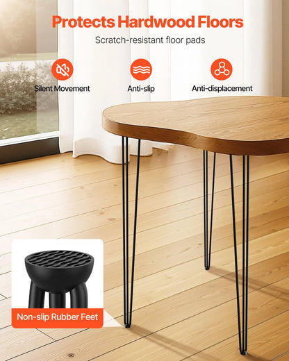 4 Pack Hairpin Table Legs 101.6cm Black Heavy Duty 3 Rod Carbon Steel Furniture Legs for Desk Dining Table Bench End Table DIY Each Supports 99.8kg - Image 5