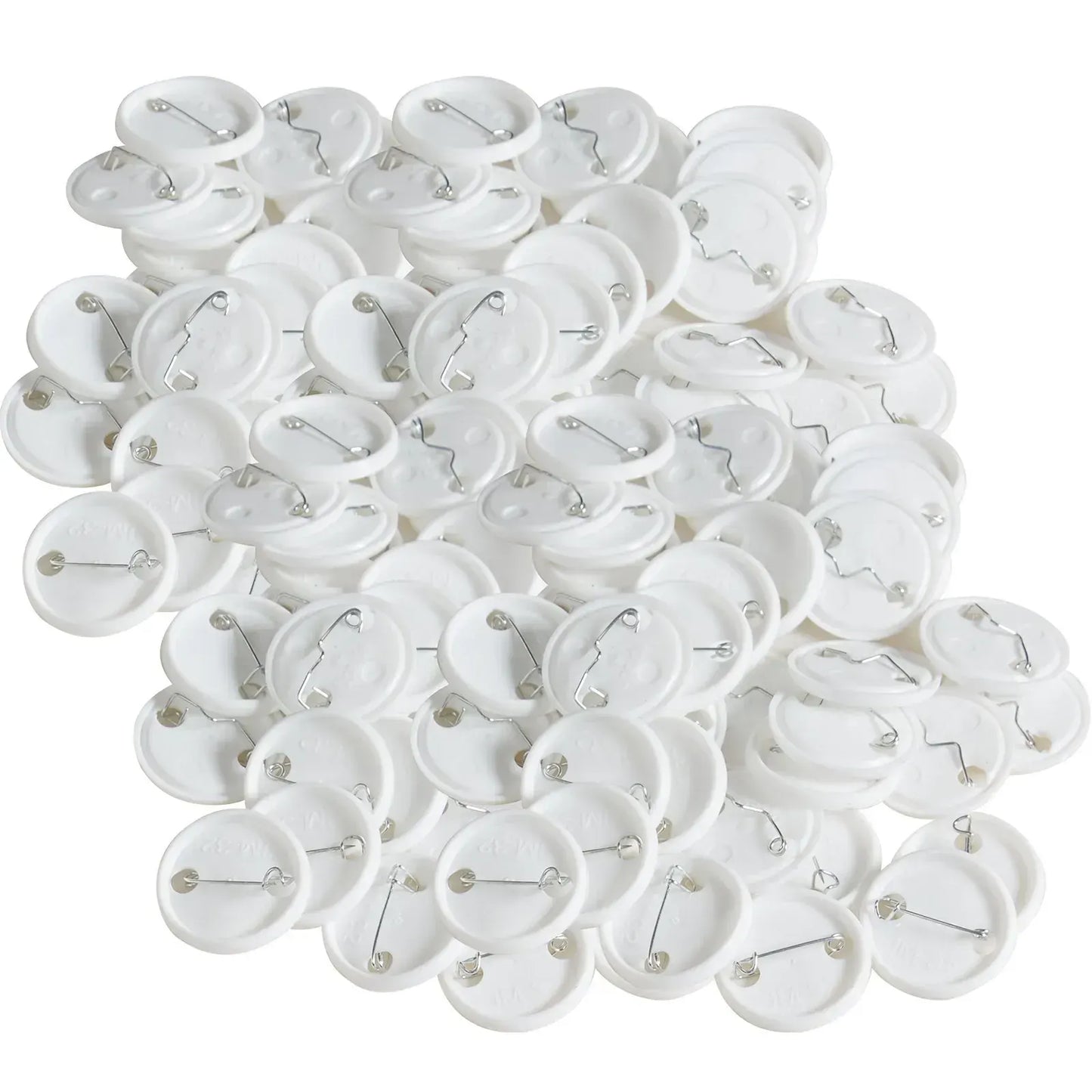 500 Sets 1.25 inch 32mm Pin Back Button Parts, Plastic/Metal Button, Clear Film, Machine NOT Included - Image 2