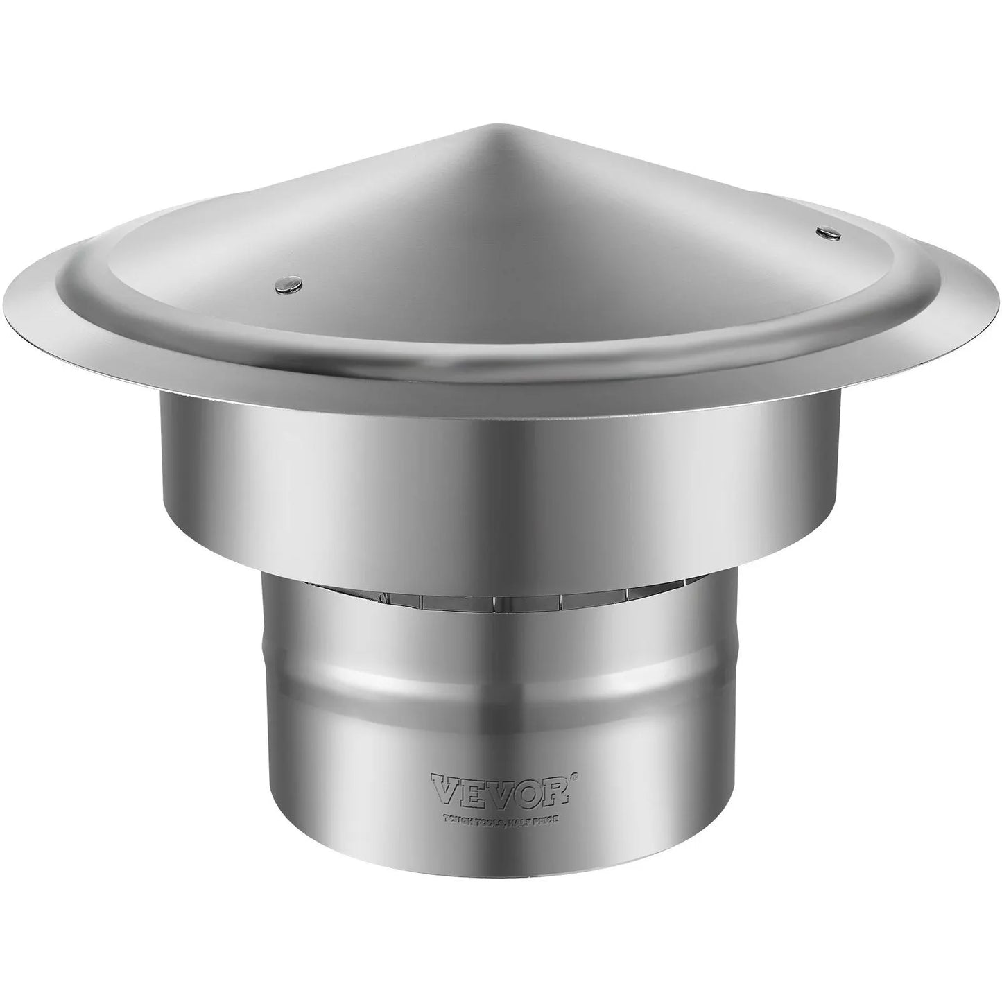 Chimney Cap 6 inch 304 Stainless Steel Round Roof Rain Cap Cover with Mesh Weather Resistant Flue Protector for Wood Stoves Oil Stoves and Outdoor Chimneys
