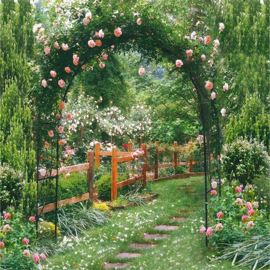 Rustproof Metal Garden Patio Arch Rose Arbour Archway Climbing Plant Trellis AU - Image 2