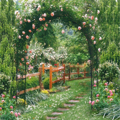 Rustproof Metal Garden Patio Arch Rose Arbour Archway Climbing Plant Trellis AU - Image 2