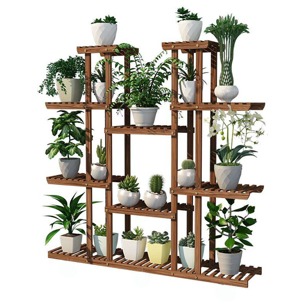 Large Wood Plant Stand Shelf - Image 2