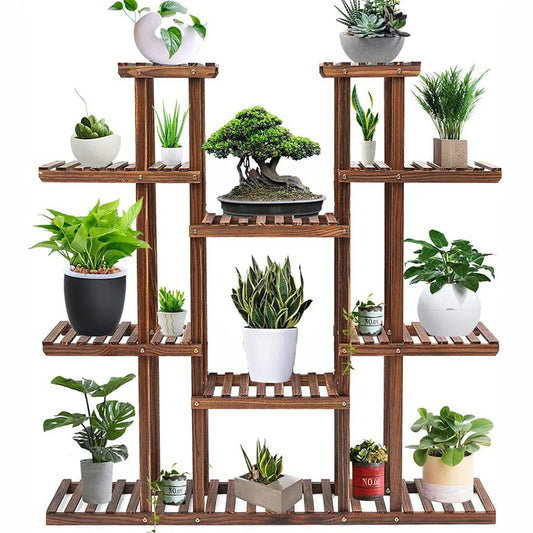 Large Wood Plant Stand Shelf - Image 3