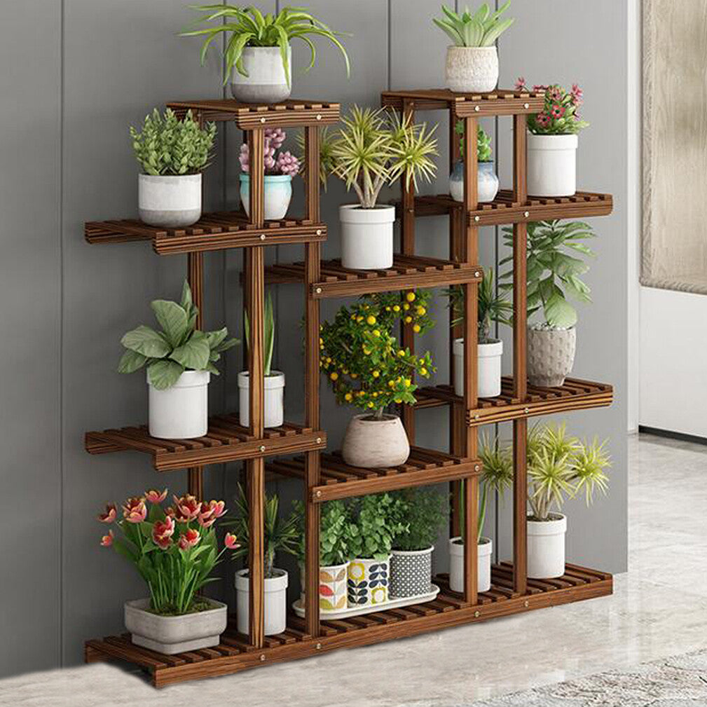 Large Wood Plant Stand Shelf - Image 6