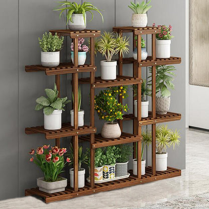 Large Wood Plant Stand Shelf - Image 6