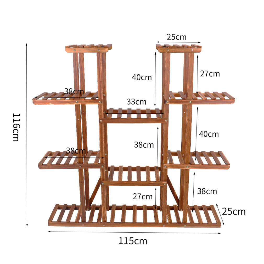 Large Wood Plant Stand Shelf - Image 7