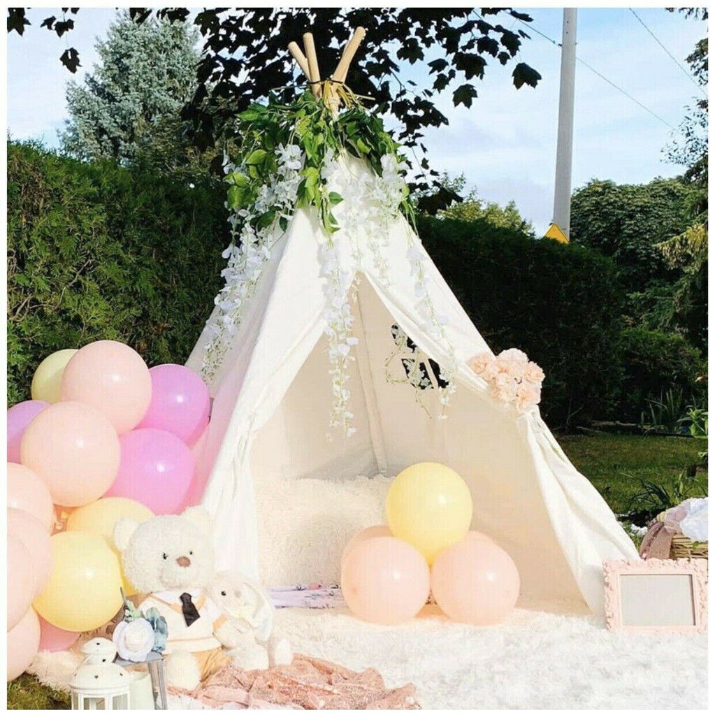 Folding Kids Tent Wigwam Teepee Childrens Play House Indoor Outdoor Girls Boys - Image 4