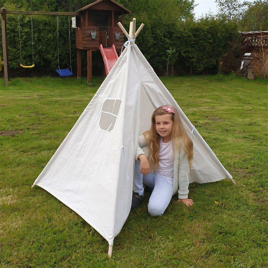 Folding Kids Tent Wigwam Teepee Childrens Play House Indoor Outdoor Girls Boys - Image 5