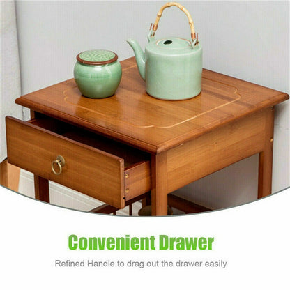 Classic Bedside Table Drawer Side Table Living Room Coffee Tea End Table - Image 9