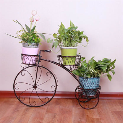 3 Tier Bicycle Style Flower Pots Indoor Outdoor Garden Shelf Rack Metal Plant Stand Au - Image 4