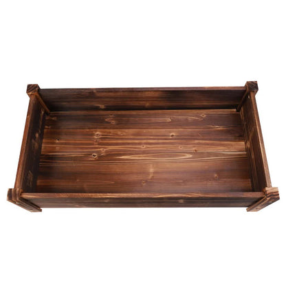 Large Rectangular Wooden Planters Garden Outdoor Flower Plant Herbs Pot Boxes - Image 9