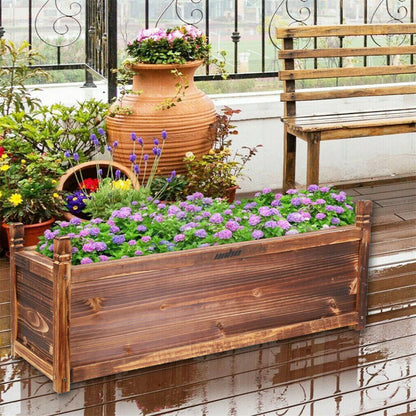 Fin Rot-Resistant Wood Modular Raised Garden Bed Outdoor Elevated Herb Planter Box - Image 2