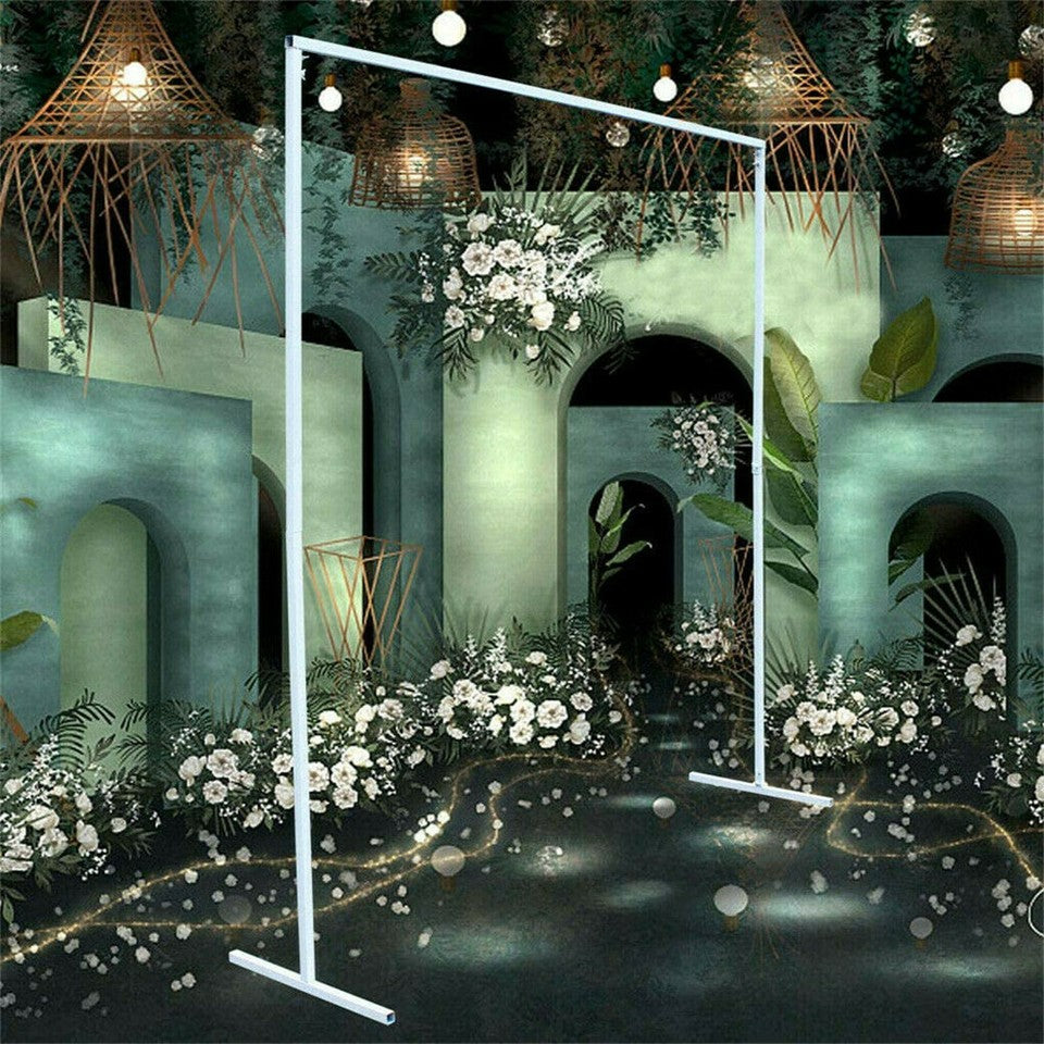 3x3M Square Wedding Arch Stand Metal Wedding Backdrop Decor White Flower Stand - Image 4