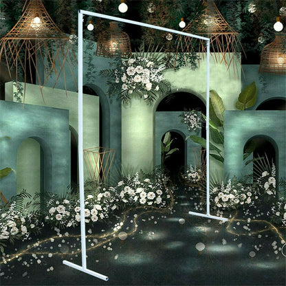 3x3M Square Wedding Arch Stand Metal Wedding Backdrop Decor White Flower Stand - Image 4