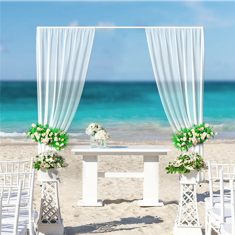 3x3M Square Wedding Arch Stand Metal Wedding Backdrop Decor White Flower Stand - Image 5