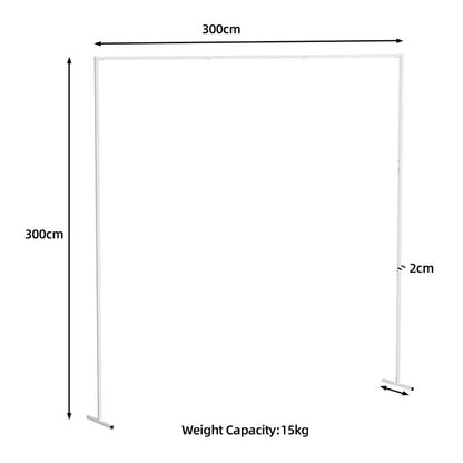 3x3M Square Wedding Arch Stand Metal Wedding Backdrop Decor White Flower Stand - Image 6