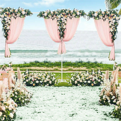 3M*6M Telescopic Wedding Backdrop Stand Balloon Curtain Hanging Pipe Background - Image 3