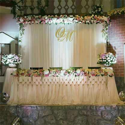 3M*6M Telescopic Wedding Backdrop Stand Balloon Curtain Hanging Pipe Background - Image 4