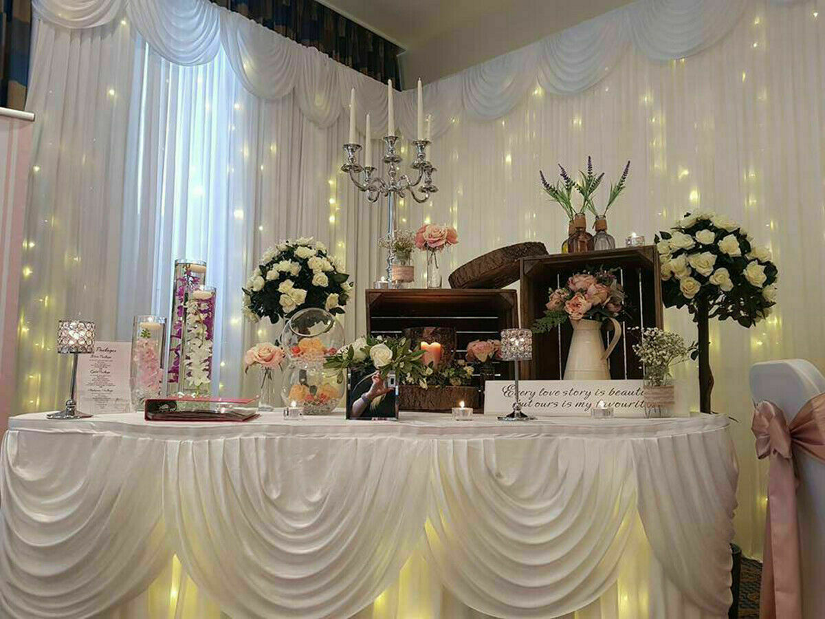 3M*6M Telescopic Wedding Backdrop Stand Balloon Curtain Hanging Pipe Background - Image 5