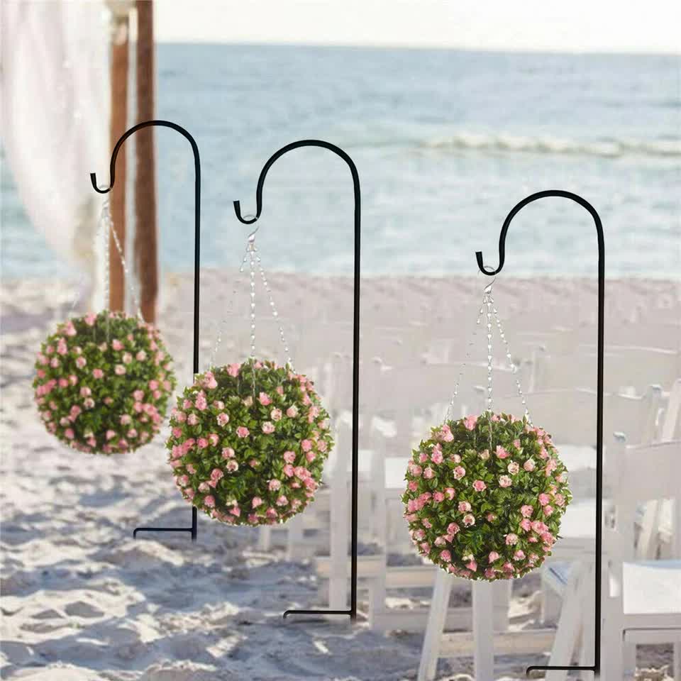 Set of 8 Anti-Wind Shepherd Hooks for Garden and Wedding Decorations - Image 3