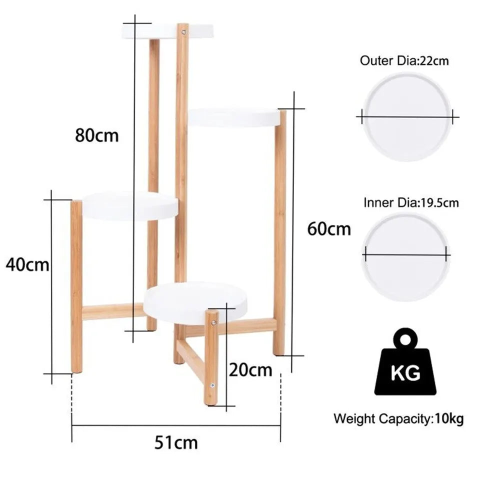 4-Tier Plant Stand Corner Flower Pot Holder - Image 3