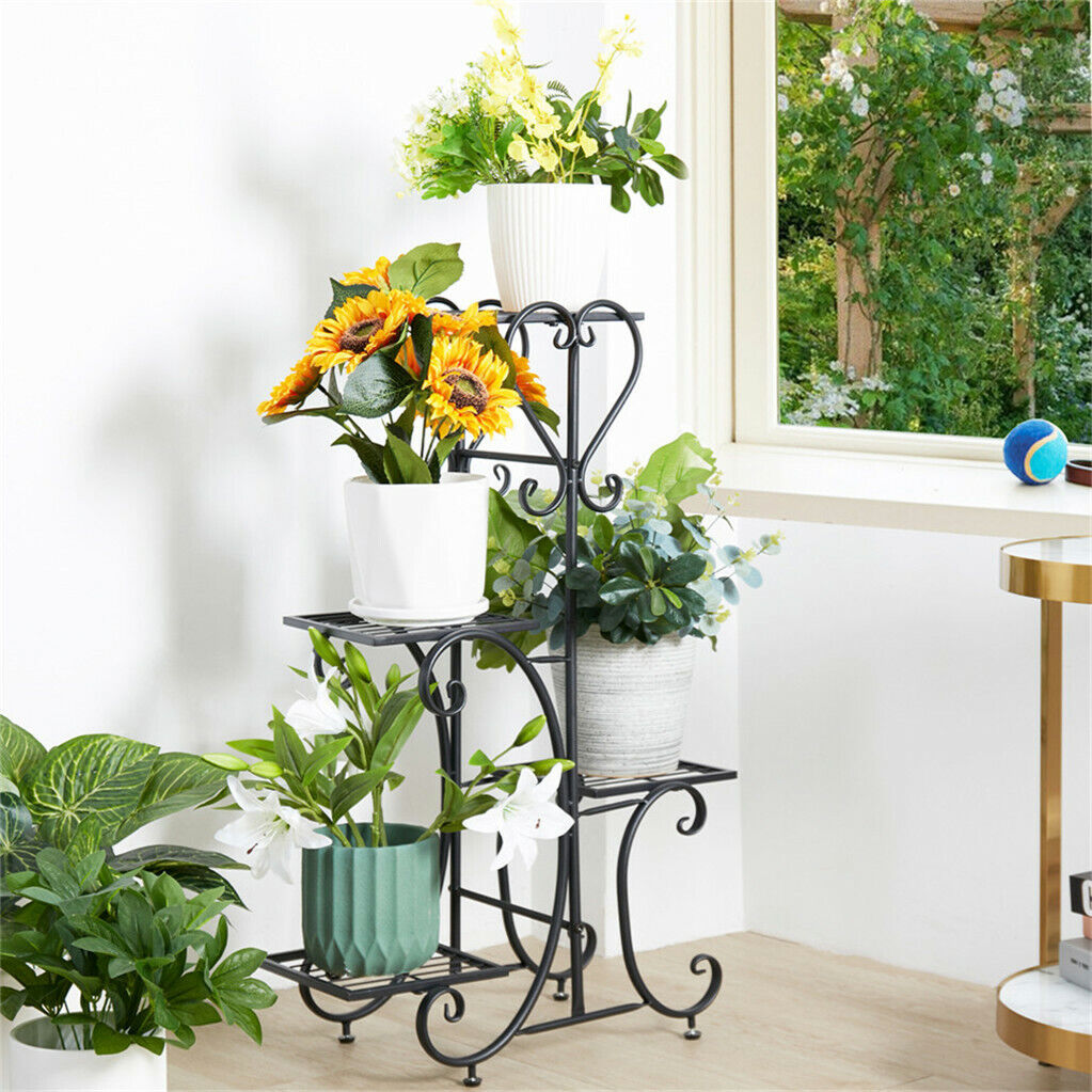4-Tier Heavy Duty Plant Potted Stand Flower Planters Display Rack Outdoor Indoor - Image 5