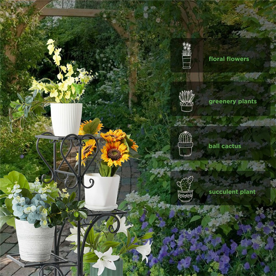 4-Tier Heavy Duty Plant Potted Stand Flower Planters Display Rack Outdoor Indoor - Image 8