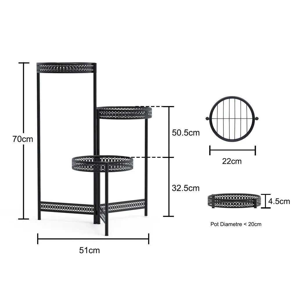 Premium Quality Black Metal Plant Stand - Image 4
