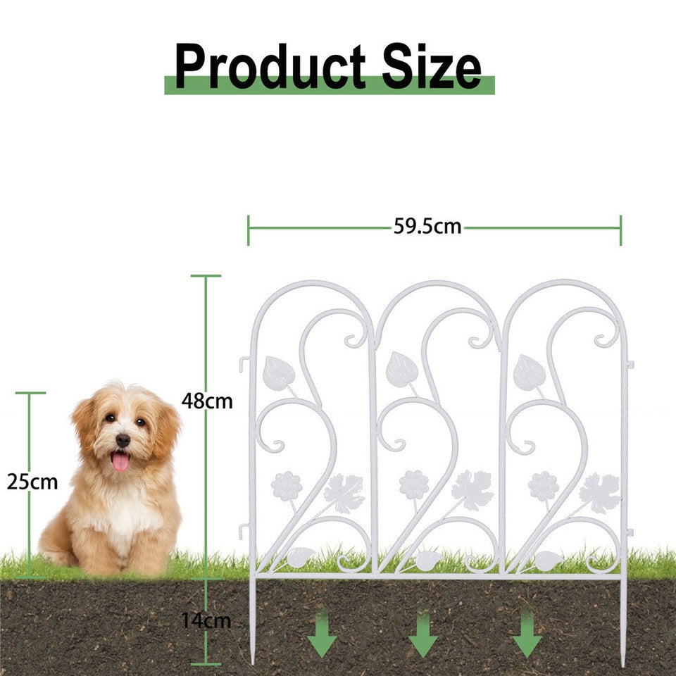 5PCS Decorative Garden Fence Folding Patio Fences Rustproof 59.5x62cm Landscape - Image 5