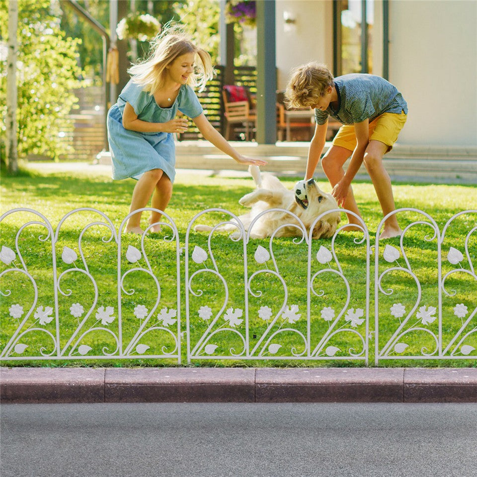 5PCS Decorative Garden Fence Folding Patio Fences Rustproof 59.5x62cm Landscape - Image 9