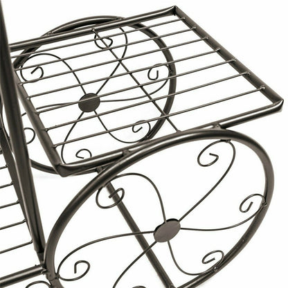 6 Tiers Garden Cart Stand & Flower Pot Plant Holder Display Rack Parisian Style - Image 5