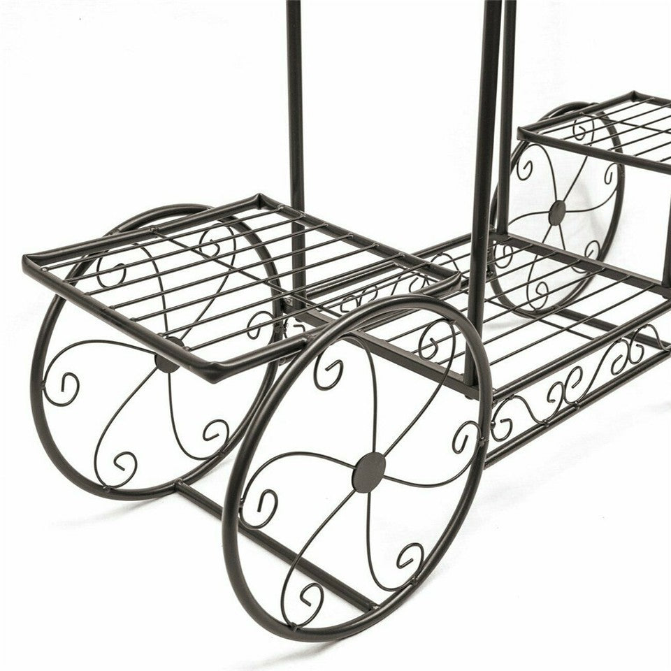 6 Tiers Garden Cart Stand & Flower Pot Plant Holder Display Rack Parisian Style - Image 7